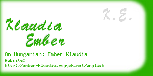 klaudia ember business card